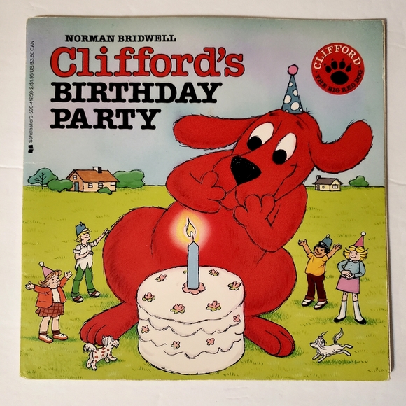 1990 Clifford the Big Red Dog's Birthday Party Book! - Picture 1 of 7